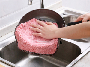 Chiffon de nettoyage absorbant en velours corail pour la cuisine, antiadhésif et anti-graisse, à suspendre - Product Image 2