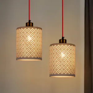 Hot Bán thiết kế mới Rỗng ra ánh sáng mặt dây chuyền sứ sang trọng treo LED mặt dây đèn cho trong nhà