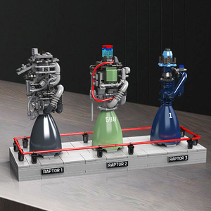 Mould King 10247 Raptor <strong>Rocket</strong> <strong>Engine</strong> Creative Toys Game Toys Technology Entertainment <strong>Model</strong> Building Blocks - Product Image 3