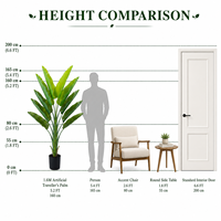 Palmier artificiel Real Touch, résistant aux UV, en soie synthétique, sans entretien, grand arbre en pot pour la décoration de jardin