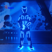 Costume de robot LED futuriste, best-seller, directement de l'usine - Vêtement de scène, combinaison lumineuse pour la danse, rave, Halloween, cosplay