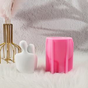 Moules de coulée en résine faits à la main pour bricolage ornements décoratifs Ins Style Silicone une famille de trois moules W0576 - Product Image 5