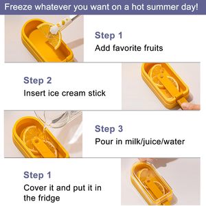 Moule à glace en silicone alimentaire, plateau pour chocolat et desserts, moule à bâtonnets de glace réutilisable, outil pour desserts maison, fournitures pour fêtes d'été - Product Image 5