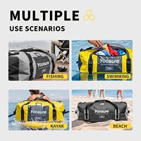 Sac de voyage étanche en PVC extra large de 110 L, fermeture éclair hermétique, sangles et poignées, camping, navigation de plaisance, kayak, rafting