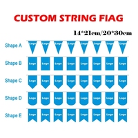 Drapeau de fanion de banderole de ficelle rectangulaire de triangle de PVC coloré en gros avec des conceptions personnalisées pour l'application accrochante extérieure