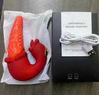 3 in 1 Zunge lecken Vibrator Wackeln Klitoris Stimulation Adult Sexspielzeug für Frauen G-Punkt Weiblicher Sex Rose Dildo Vibrator %