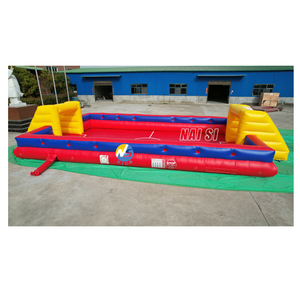 Terrain de football gonflable avec poteaux de but, terrain de football gonflable de qualité commerciale <span class=keywords><strong>pour</strong></span> la <span class=keywords><strong>location</strong></span> lors de fêtes et d'événements - Product Image 4