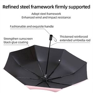 Рекламный складной зонт с индивидуальным логотипом, солнцезащитный козырек, индивидуальный логотип, компактный портативный, автоматический, Ветрозащитный складной - Product Image 2