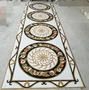 럭셔리 현대 로비 호텔 꽃 패턴 대리석 모자이크 타일 바닥 메달