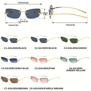 Gafas de Sol Personalizadas con Logotipo, Diseño Retro 2026, Lentes de Corte para Hombre y Mujer, Montura Cuadrada de Aleación, Protección UV400, Estilo Ojo de Gato - Product Image 5