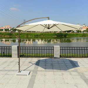 2025 esterno parasò estivo in acciaio giardino ombrellone antivento protezione solare con Base - Product Image 3