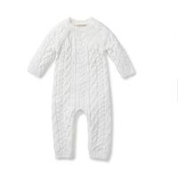 Suéter de Punto Trenzado 100% Algodón Personalizado, Ropa de Bebé para Invierno