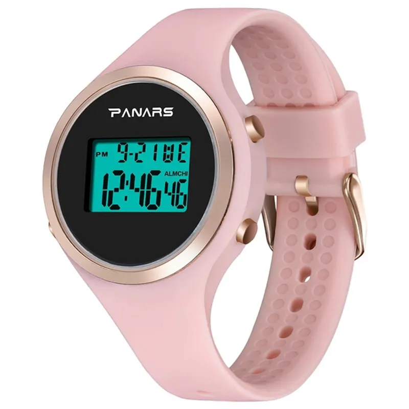 PANARS 8122 Wanita Watch Sport LED Digital Fashion Wanita Tahan Air Kebugaran Smartwatch Renang Menyelam Tangan Clock Montre Femme