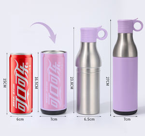 Ensemble de refroidisseur de canettes et de tasse isotherme en acier inoxydable 400 ml avec couvercle à paille pour boissons froides et chaudes - Product Image 5