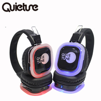 Casque de disco silencieux personnalisé en gros F39 3 Radio Fms Casque sans fil stéréo écouteurs rechargeables sans fil