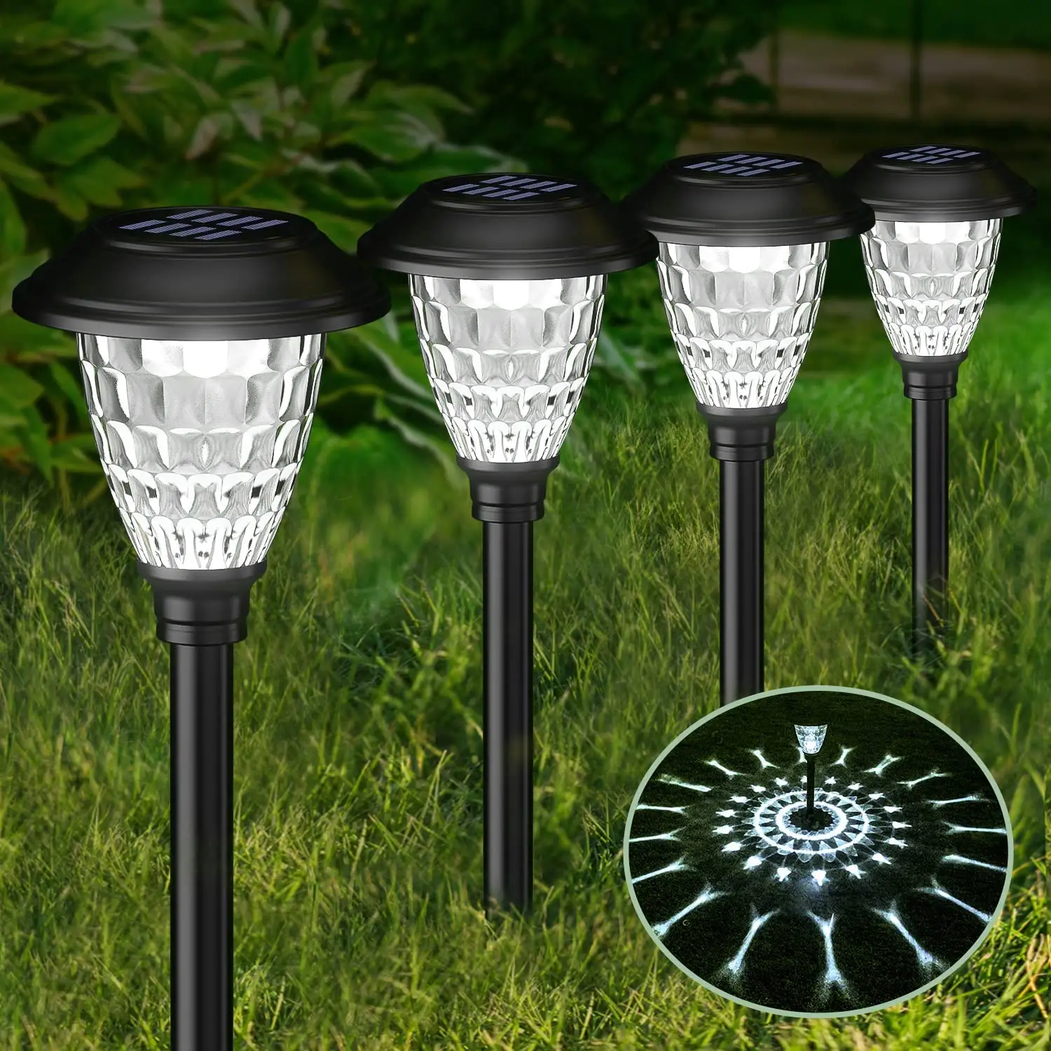 새로운 디자인 IP65 야외 방수 태양 잔디 램프 정원 장식 태양 led 조경 조명