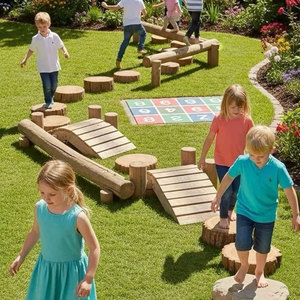 <span class=keywords><strong>Parcours</strong></span> d'obstacles en bois naturel pour tout-petits, certifié CE, durable, de la marque Moetry Montessori Reggio School - Product Image 1