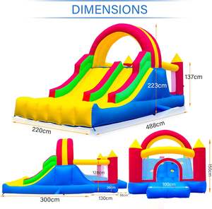 Venta al por mayor de Mario inflable con tobogán de PVC inflable Casa de rebote niños castillo hinchable comercial gorila inflable - Product Image 2