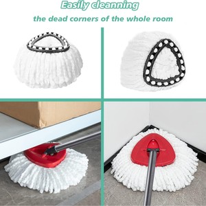 Compatible with <strong>Vileda</strong> Spin <strong>Mop</strong> <strong>Head</strong>, <strong>Vileda</strong> Triangular <strong>Mop</strong> Pad, Ocedar Dry and Wet Dual-Use Fiber Replacement Cloth - Product Image 4