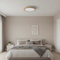 Plafonnier rond moderne pour chambre à coucher et salon, en ABS, avec éclairage LED, température de couleur 3000K-6500K, indice de protection IP33