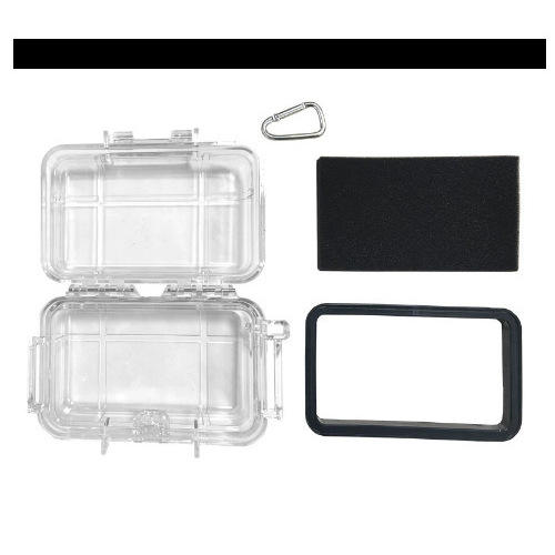 Tamaño pequeño con forro de esponja transparente.