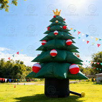 Arbre de Noël gonflable extérieur 20ft 26ft 30ft 40ft 8m ornements géants décoration d'arbre de Noël avec lumière LED