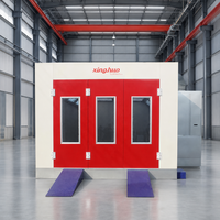 Cabines de peinture diesel intégrées 24 kW pour voitures 80 ° Cabine de peinture professionnelle avec contrôle par onduleur fiable pour peinture au four et peinture automobile