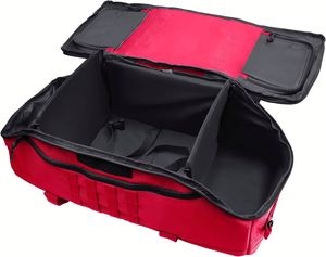 Sac de sport tactique en denim 55L 3-en-1 avec fermeture éclair, sac à dos tactique MOLLE pour le sport, la gym et les activités de plein air, rouge - Product Image 5