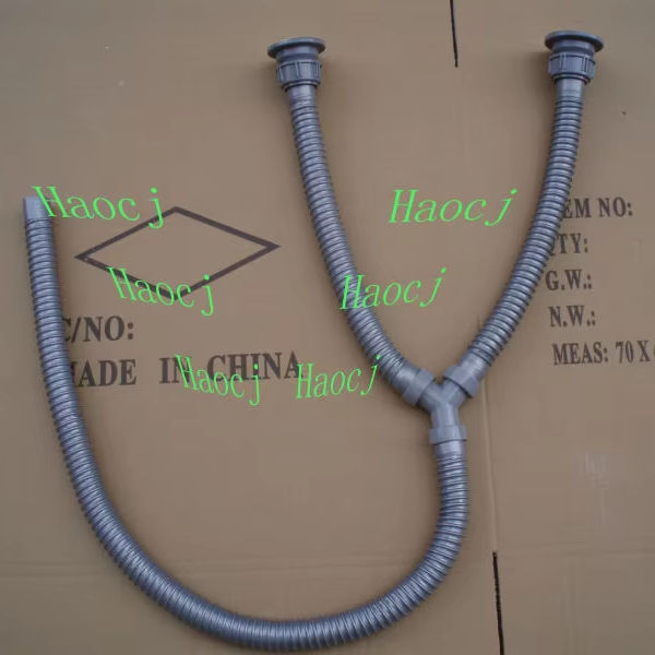 Manguera de drenaje de plástico doble de Irak, fregadero de PVC