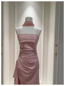 Bettergirl 2025 nuevo vestido ceñido <span class=keywords><strong>de</strong></span> cintura camisola <span class=keywords><strong>rosa</strong></span> sin tirantes - Product Image 3