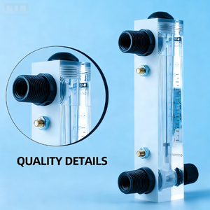Fabrika Toptan Satış LZM-15Z Akrilik Panel Montajlı Debimetre, RO Su Arıtma Sistemi için Kontrol Valfli 0.5-40GPM OEM - Product Image 2
