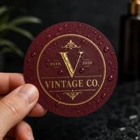 Autocollants découpés sur mesure, étiquettes en feuille d'or en gros, autocollants logo imperméables auto-adhésifs à marquage à chaud