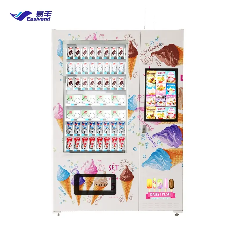 ODM/OEM स्वत: जमे हुए खाद्य आइस क्रीम वेंडिंग मशीन दही खाद्य जमे हुए वेंडिंग मशीन