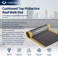 Tapis de protection antidérapant en TPO gaufré pour toitures HVAC et photovoltaïques, certifié DIN ASTM UL