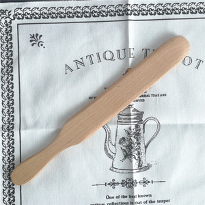 11-Inch Nature Beech Wood Crepe Turner Crepe Spatula with Beveled Edges Tableware Promotional Item
