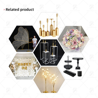 FW Gold Silber Hochzeit Tisch dekoration, zusammen klappbarer hoher Metall hochzeits blumen ständer für Hochzeits dekoration.