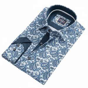 Chemise Paisley, bleu marine, pour hommes, - Product Image 2