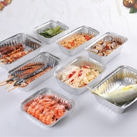Plateaux jetables personnalisables de haute qualité en papier d'aluminium Récipients rectangulaires écologiques à emporter de qualité alimentaire