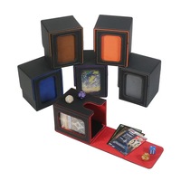 Boîtes de cartes de jeu en cuir PU personnalisées boîte de cartes à jouer à collectionner compatible avec les ponts MTG Commander en matériau PU