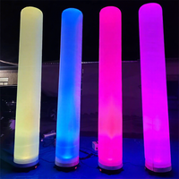 Colonne gonflable de pilier de lumière LED de la publicité en nylon PVC personnalisée décoration d'événement de matériel d'Oxford danseur d'air expédiable par la mer