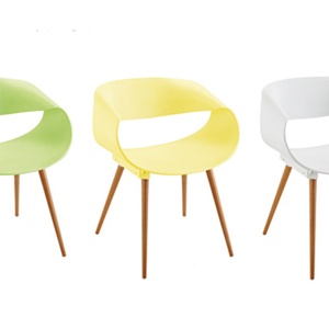 Chaises de salle à manger en cuir gris au design moderne, en chêne, meubles pour la maison - Product Image 6