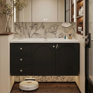 Painted bathroom cabinet French retro ceramic integrated basin <b>wash</b> <b>hand</b> washbasin - Product Image 2
