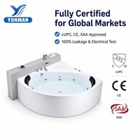 Baignoire de massage autoportante moderne de luxe certifiée CUPC CE SAA en acrylique pour projets hôteliers et villas