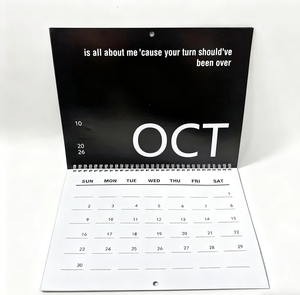 Tùy chỉnh thiết kế kích thước lớn phim Cmyk màu đầy màu sắc xoắn ốc ràng buộc dây-o ràng buộc in lịch treo tường in in - Product Image 5