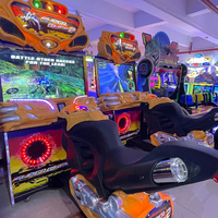 Simulateur de course automobile LCD 42 pouces Moter DX Machine de jeu de course vidéo à pièces Simulateur de course automobile avec volant