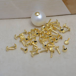 Accessoires de fabrication de bijoux en argent S925, bouchon rond de 2,5 mm, cache-trou, bouchon baroque, bouchon à bille, modèle 4085 - Product Image 3