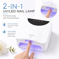 Lampe à gel 2086 à double zone, séchoir à ongles UV LED avec capteur automatique, 69 LED, lampe de durcissement rapide du gel, lumière portable pour manucure en salon et nail art
