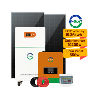 ระบบจัดเก็บพลังงานแสงอาทิตย์ E-SUN 10kWh 15kWh ชุดอุปกรณ์พร้อมระบบจัดการ BMS อัจฉริยะ 6kw 12kw ระบบไฮบริดพลังงานแสงอาทิตย์ครบชุด ขยายได้สำหรับเชิงพาณิชย์ - Product Image 2