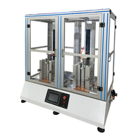 PLC Dokunmatik Ekran Kontrollü 0~300mm Ayarlanabilir Yükseklikli Çift İstasyonlu Düz Panel Mini Mikro Düşme Test Cihazı