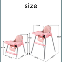 Chaise haute multifonctionnelle réglable pour l'alimentation des bébés, table en plastique pour enfants et chaise d'alimentation pour bébés